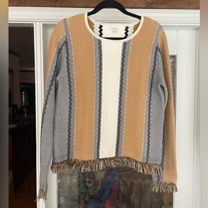 River Island knit top hemmed with fringe